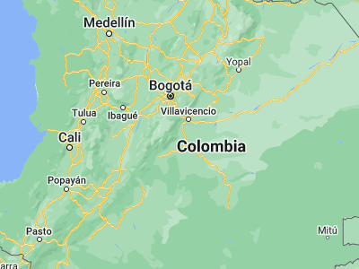 Map showing location of San Luis de Cubarral (3.79352, -73.84063)