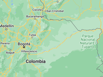 Map showing location of San Luis de Palenque (5.42139, -71.73167)