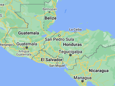 Map showing location of San Luis de Planes (14.98333, -88.13333)