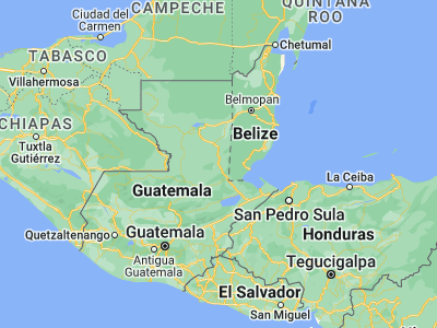 Map showing location of San Luis (16.19889, -89.44028)