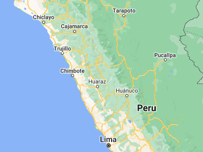 Map showing location of San Luis (-9.08333, -77.35)