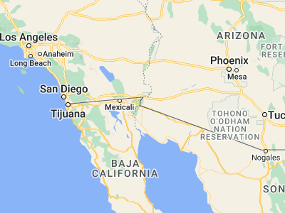 Map showing location of San Luis Río Colorado (32.45612, -114.77186)