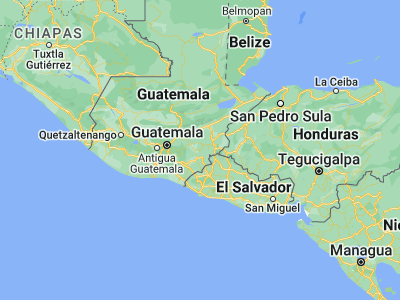Map showing location of San Manuel Chaparrón (14.51667, -89.76667)