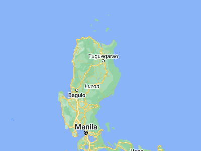 Map showing location of San Manuel (17.02375, 121.63574)