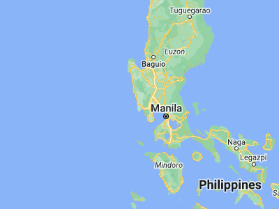 Map showing location of San Marcelino (14.97418, 120.15733)