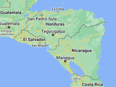 Map showing location of San Marcos de Colón (13.43333, -86.8)