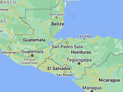 Map showing location of San Marcos (15.3, -88.41667)