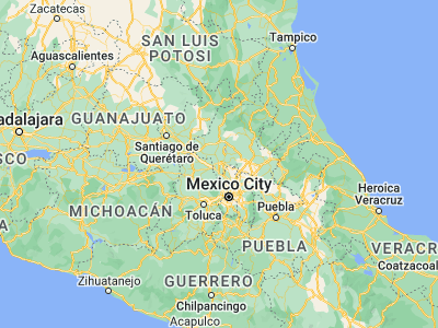 Map showing location of San Marcos (20.06667, -99.33333)