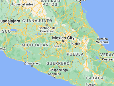 Map showing location of San María Totoltepec (19.305, -99.5925)