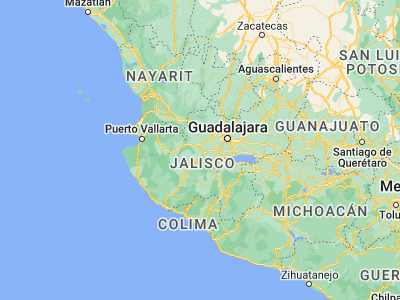 Map showing location of San Martín Hidalgo (20.43538, -103.92878)