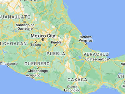 Map showing location of San Mateo Tlaixpan (18.91375, -97.7385)