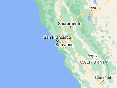 Map showing location of San Mateo (37.56299, -122.32553)