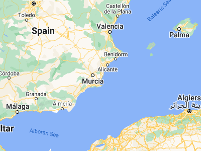 Map showing location of San Miguel de Salinas (37.97972, -0.78904)