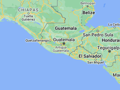 Map showing location of San Miguel Dueñas (14.52389, -90.79833)