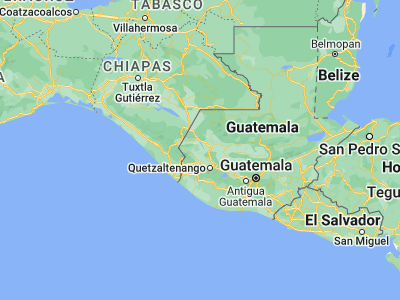 Map showing location of San Miguel Ixtahuacán (15.25, -91.75)