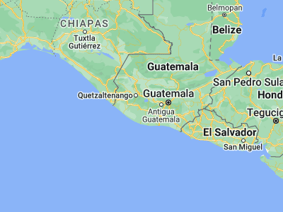 Map showing location of San Miguel Panán (14.53333, -91.36667)