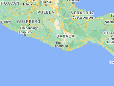 Map showing location of San Miguel Panixtlahuaca (16.24844, -97.38427)