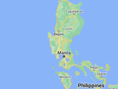 Map showing location of San Miguel (15.43975, 120.59763)