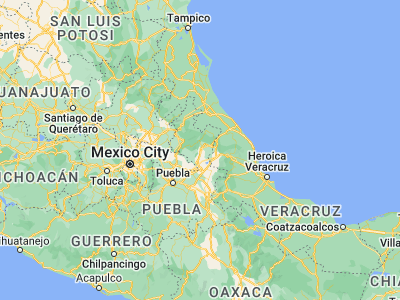 Map showing location of San Miguel Tenextatiloyan (19.70965, -97.59644)