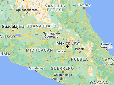 Map showing location of San Miguel Tenochtitlán (19.7525, -99.93083)