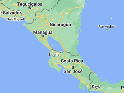 Map showing location of San Miguelito (11.40255, -84.89991)