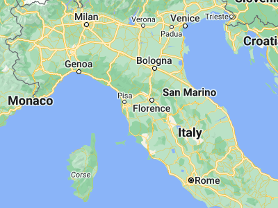 Map showing location of San Miniato Basso (43.69403, 10.84522)