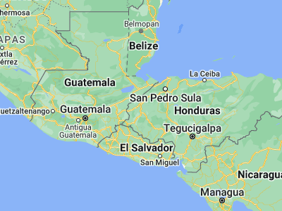 Map showing location of San Nicolás (15, -88.75)