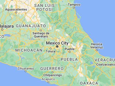 Map showing location of San Pablo de las Salinas (19.66583, -99.09639)