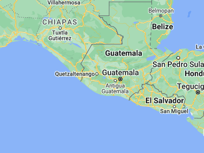 Map showing location of San Pablo La Laguna (14.71667, -91.26667)
