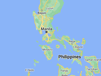 Map showing location of San Pablo (14.0683, 121.3256)
