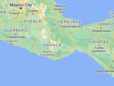 Map showing location of San Pablo Villa de Mitla (16.92501, -96.35911)