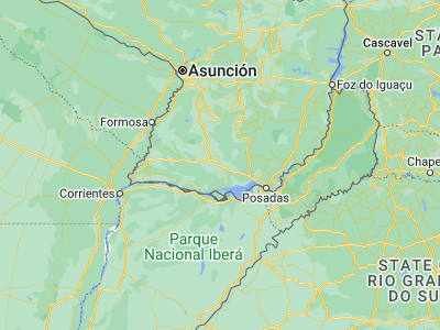 Map showing location of San Patricio (-26.96667, -56.81667)