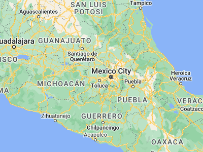 Map showing location of San Pedro de Abajo (19.47944, -99.58056)