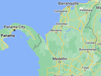 Map showing location of San Pedro de Urabá (8.27515, -76.37641)