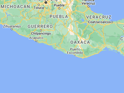 Map showing location of San Pedro Jicayán (16.45181, -98.01367)