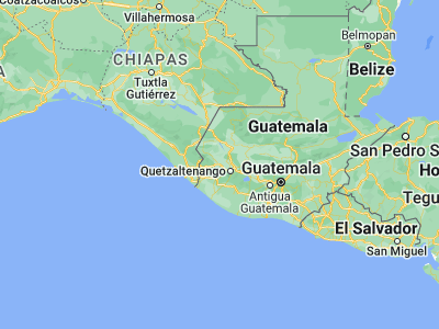 Map showing location of San Pedro Sacatepéquez (14.96667, -91.76667)