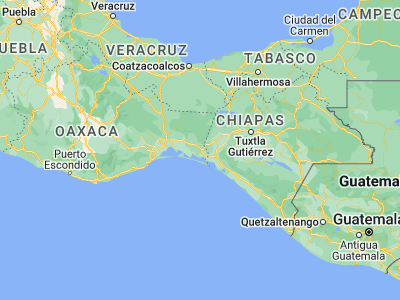 Map showing location of San Pedro Tapanatepec (16.36986, -94.19425)