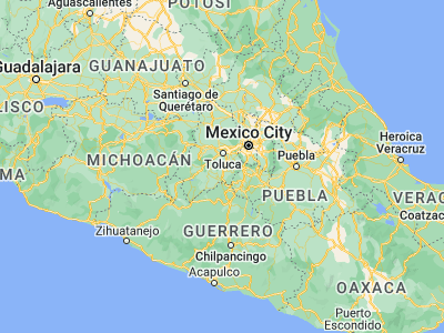 Map showing location of San Pedro Tlanisco (19.06139, -99.65556)