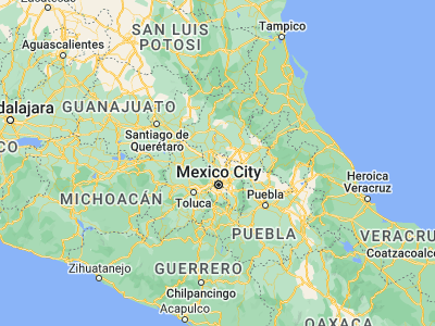 Map showing location of San Pedro Xalpa (19.82389, -99.18833)