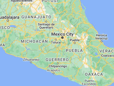 Map showing location of San Pedro Zictepec (19.03389, -99.58083)