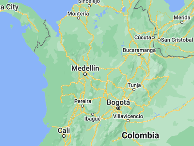 Map showing location of San Rafael (6.29436, -75.02589)