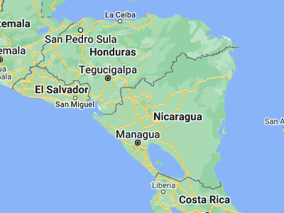 Map showing location of San Rafael del Norte (13.21248, -86.11059)