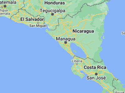 Map showing location of San Rafael del Sur (11.84854, -86.43839)
