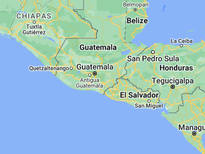 Map showing location of San Rafael Las Flores (14.48139, -90.17333)