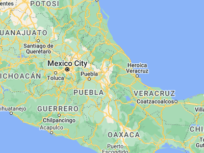 Map showing location of San Salvador el Seco (19.13368, -97.6418)