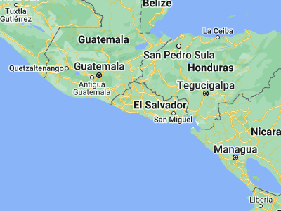 Map showing location of San Salvador (13.68935, -89.18718)