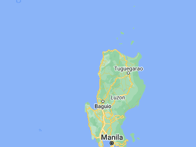 Map showing location of San Sebastian (17.62327, 120.36352)