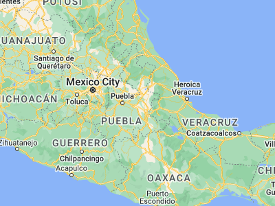 Map showing location of San Sebastián Villanueva (19.06008, -97.71958)