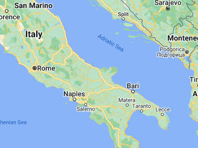 Map showing location of San Severo (41.68974, 15.37604)