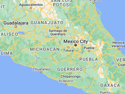 Map showing location of San Simón de la Laguna (19.3, -100.08333)